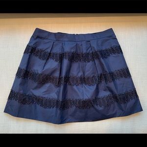 J. Crew Silk Skirt with Lace Detail - Size 4